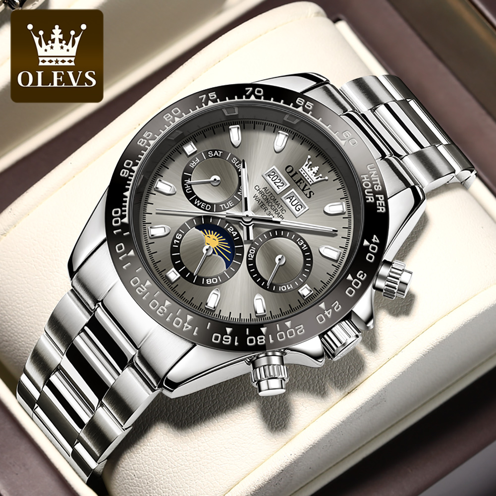 Watches Omega - OLEVS 6654 Luxe herenhorloge chronograaf automatisch