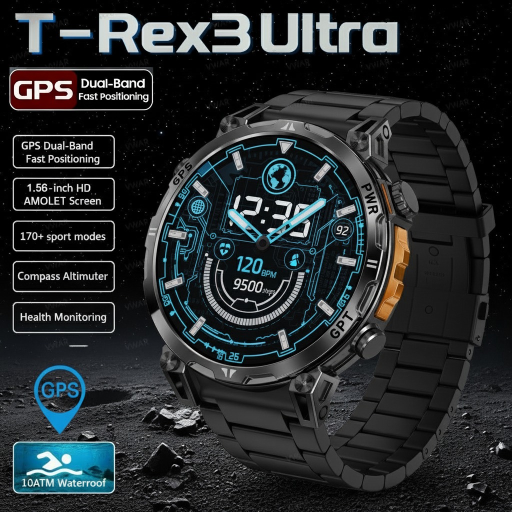 Huawei Smartwatch Watch Fit - 2026 Nieuw T-Rex 3 Pro Militair