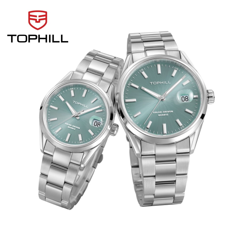 Solar Powered Watch - TOPHILL Luxe Horloge Voor Mannen VR42A