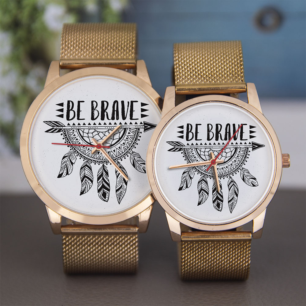 Leather Watch Strap - Arrow Cool Gift 45/38 mm roségouden