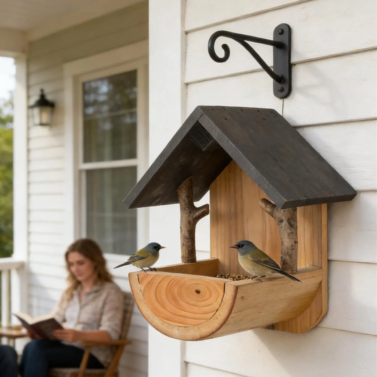 Wandmontage houten vogelvoeder - Watch S recensie en prijs