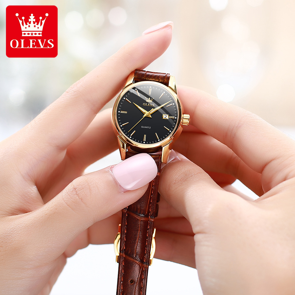 OLEVS horloge 6898 dameshorlog - Leather Watch Strap recensie en prijs