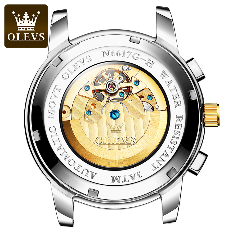 OLEVS 6617 Heren Klassiek Mech - Leather Watch Strap recensie en prijs