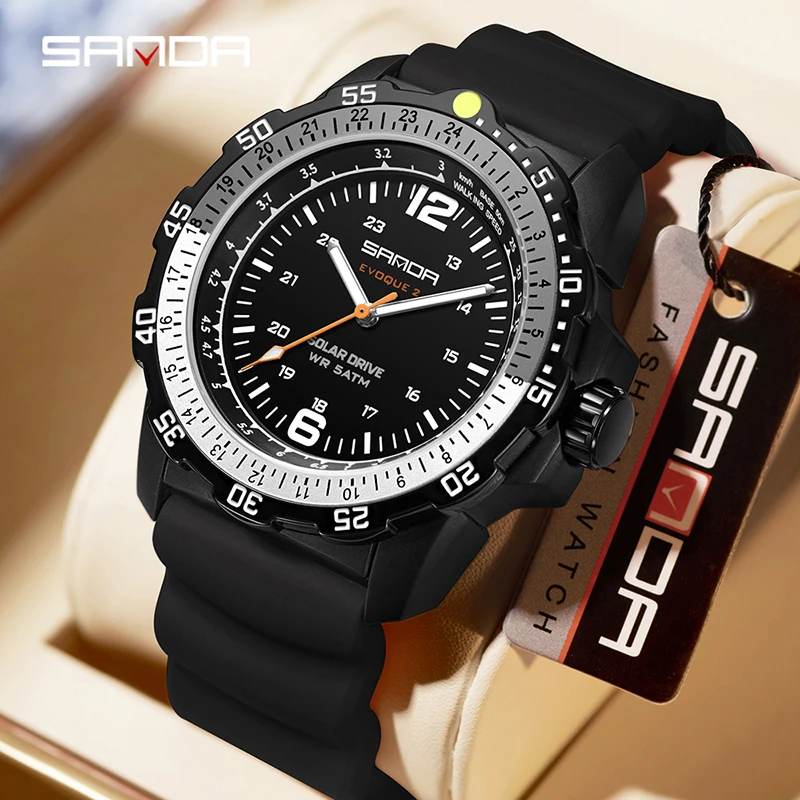 SANDA Nieuw luxe herenhorloge  - Solar Powered Watch recensie en prijs