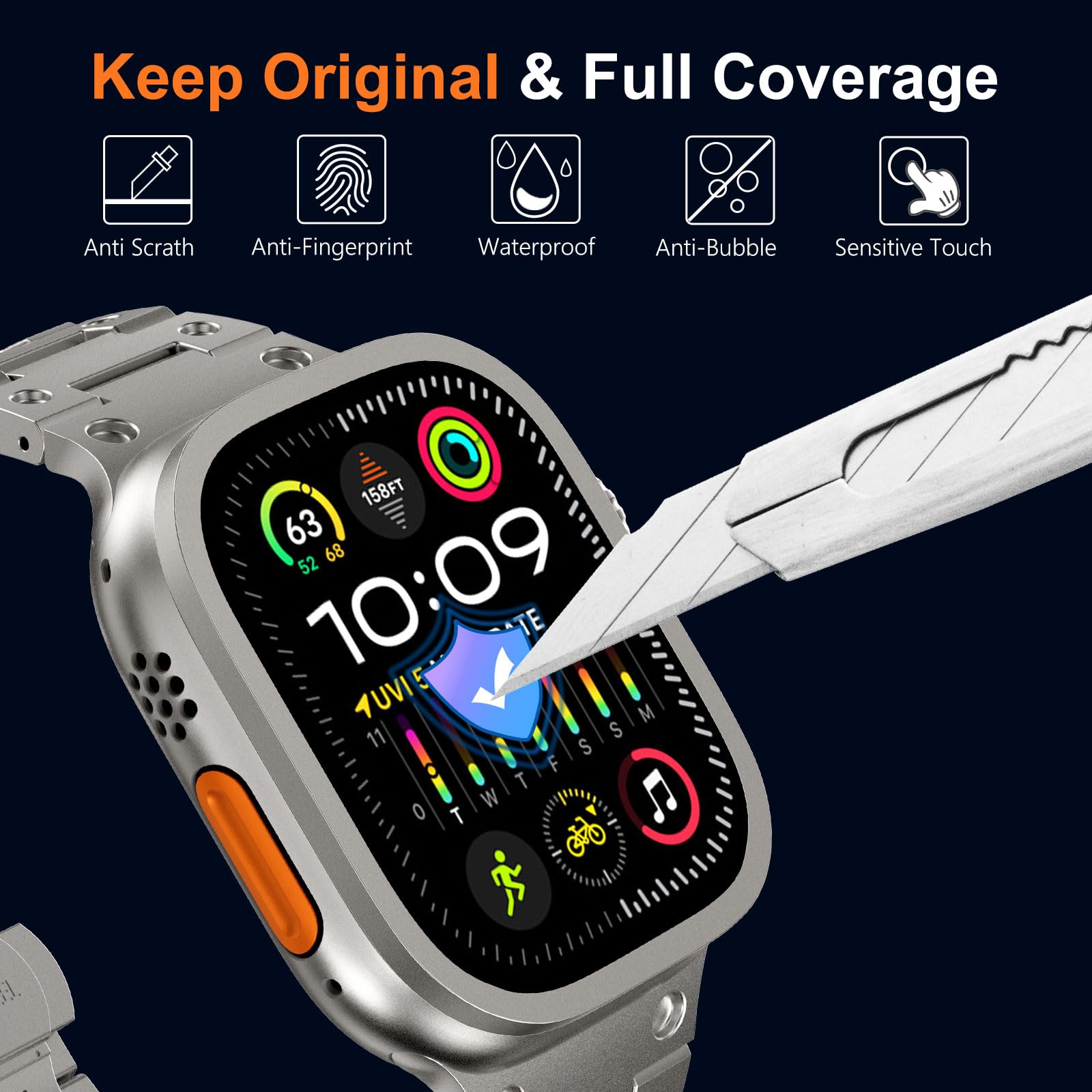 Gehard glas voor Apple Watch U - Smartwatch Watches For Men recensie en prijs