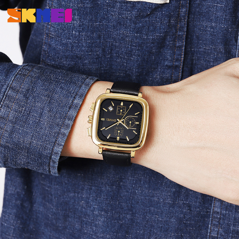 Vierkant herenhorloge quartz w - Leather Watch Strap recensie en prijs
