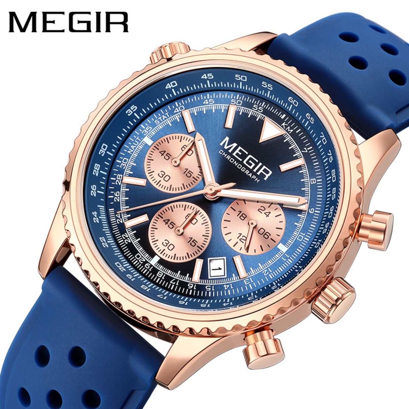 MEGIR Zilver Zwart Quartz Horl - Leather Watch Strap recensie en prijs