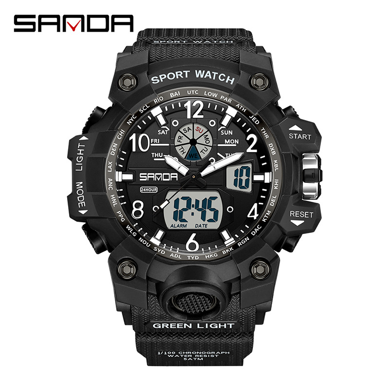 Mode Sanda Merk Jeugd Militair - Solar Powered Watch recensie en prijs