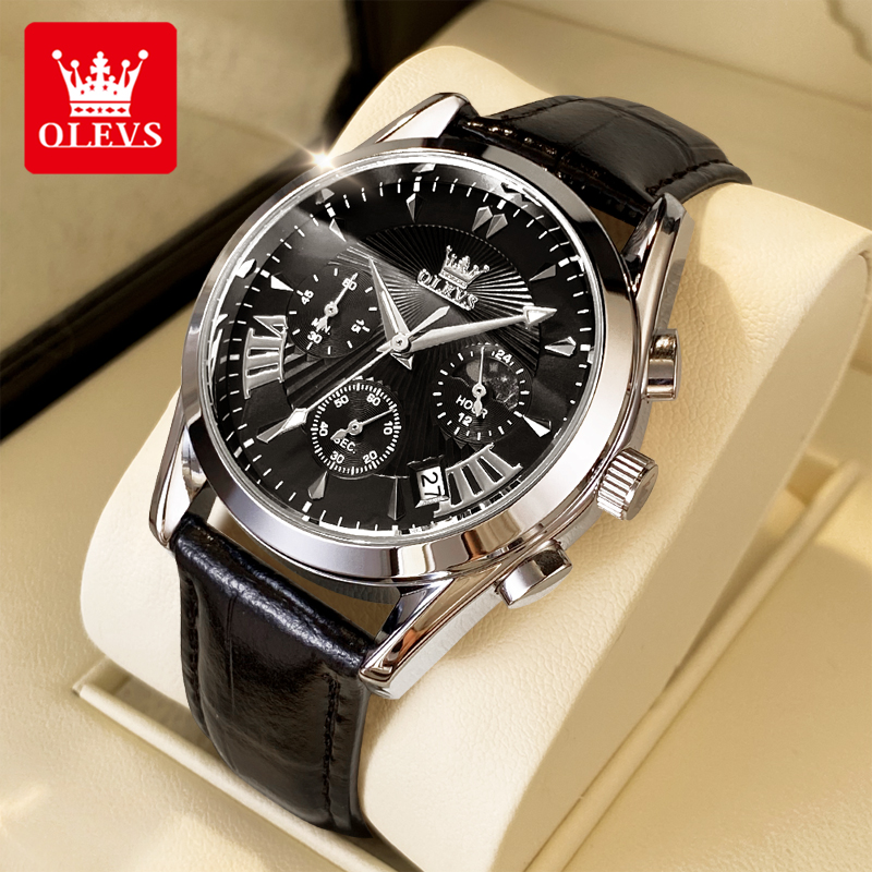 OLEVS casual mode herenhorloge - Leather Watch Strap recensie en prijs