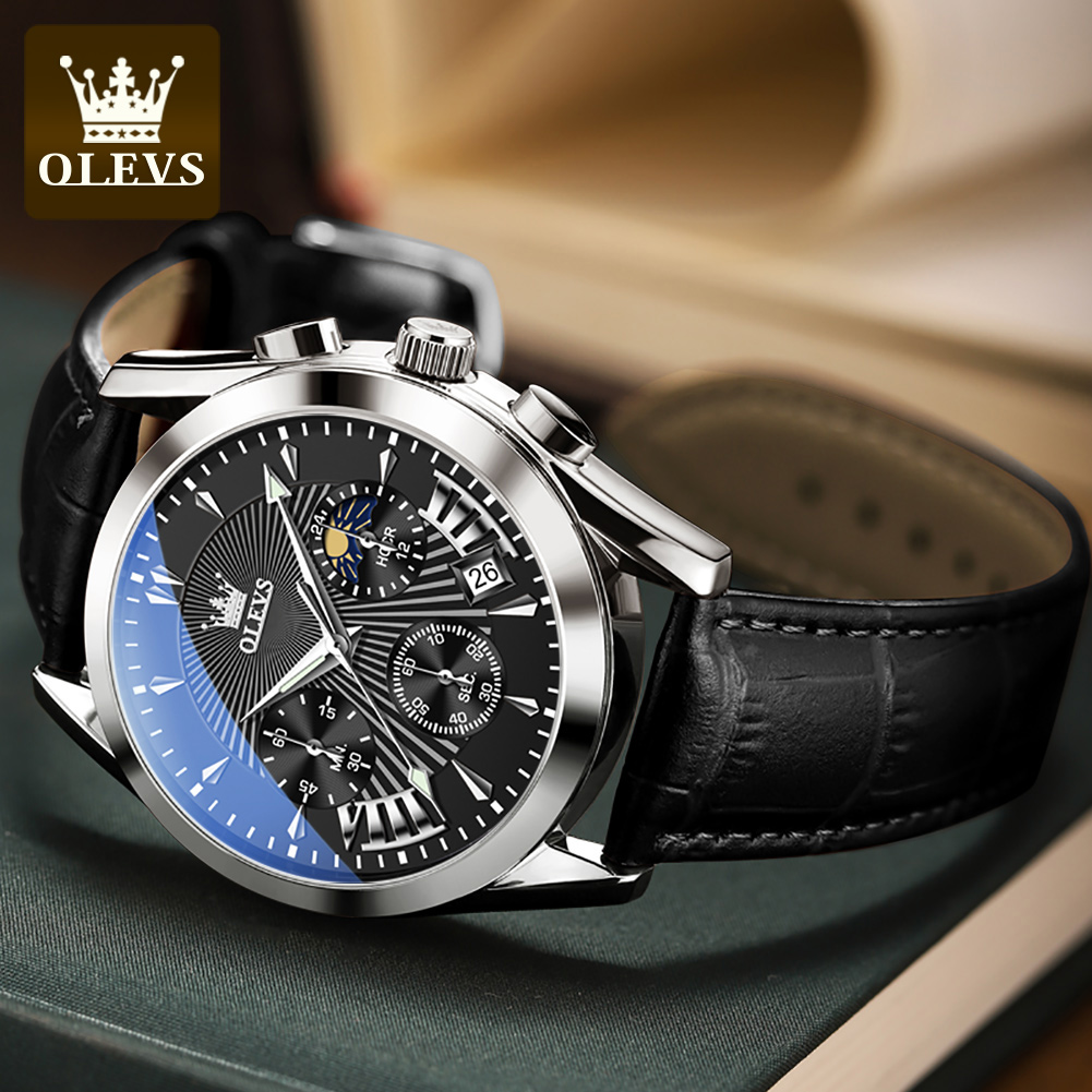 OLEVS casual mode herenhorloge - Leather Watch Strap recensie en prijs