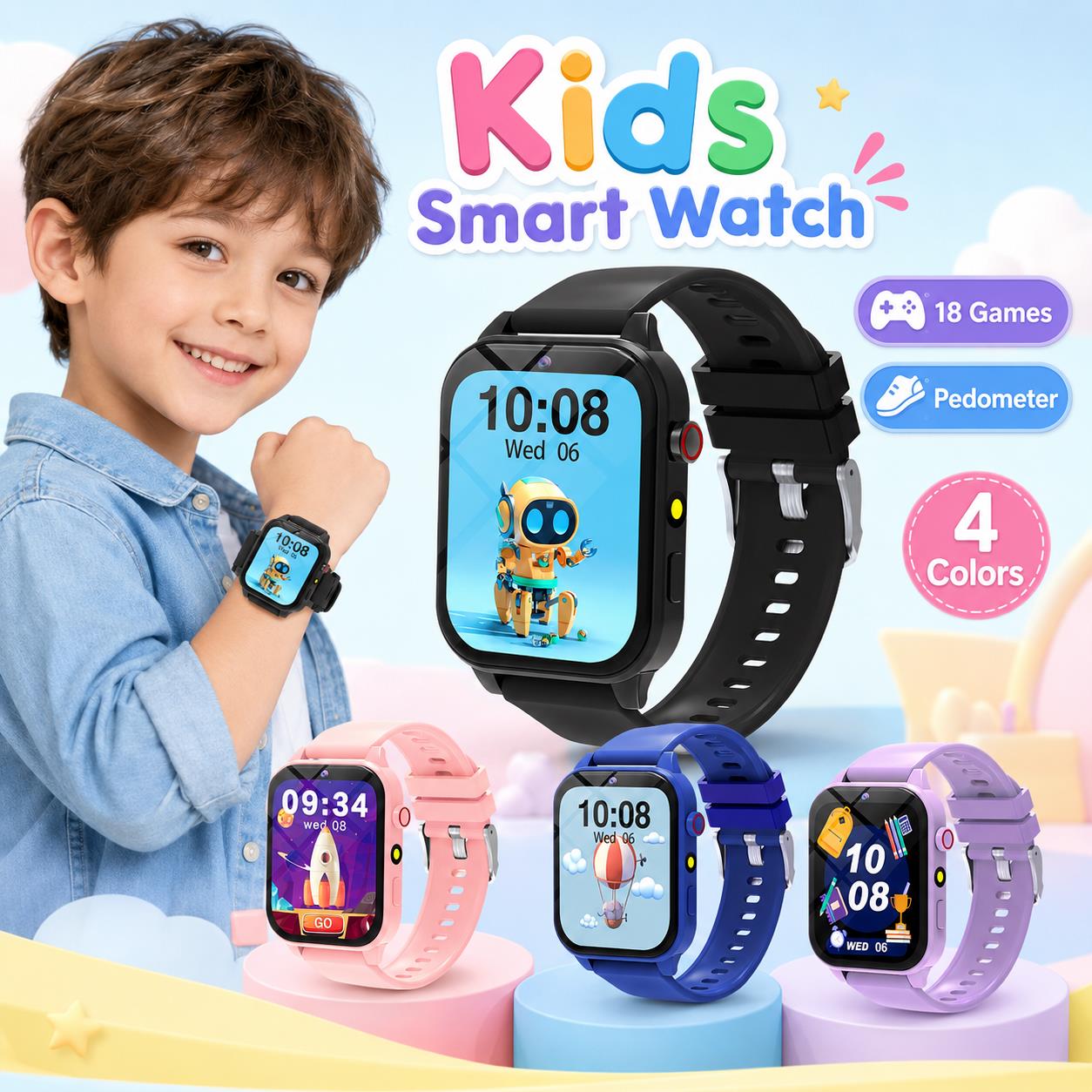 Slimme horloge-spellen voor ki - Smartwatch Digital Watches For Boys recensie en prijs