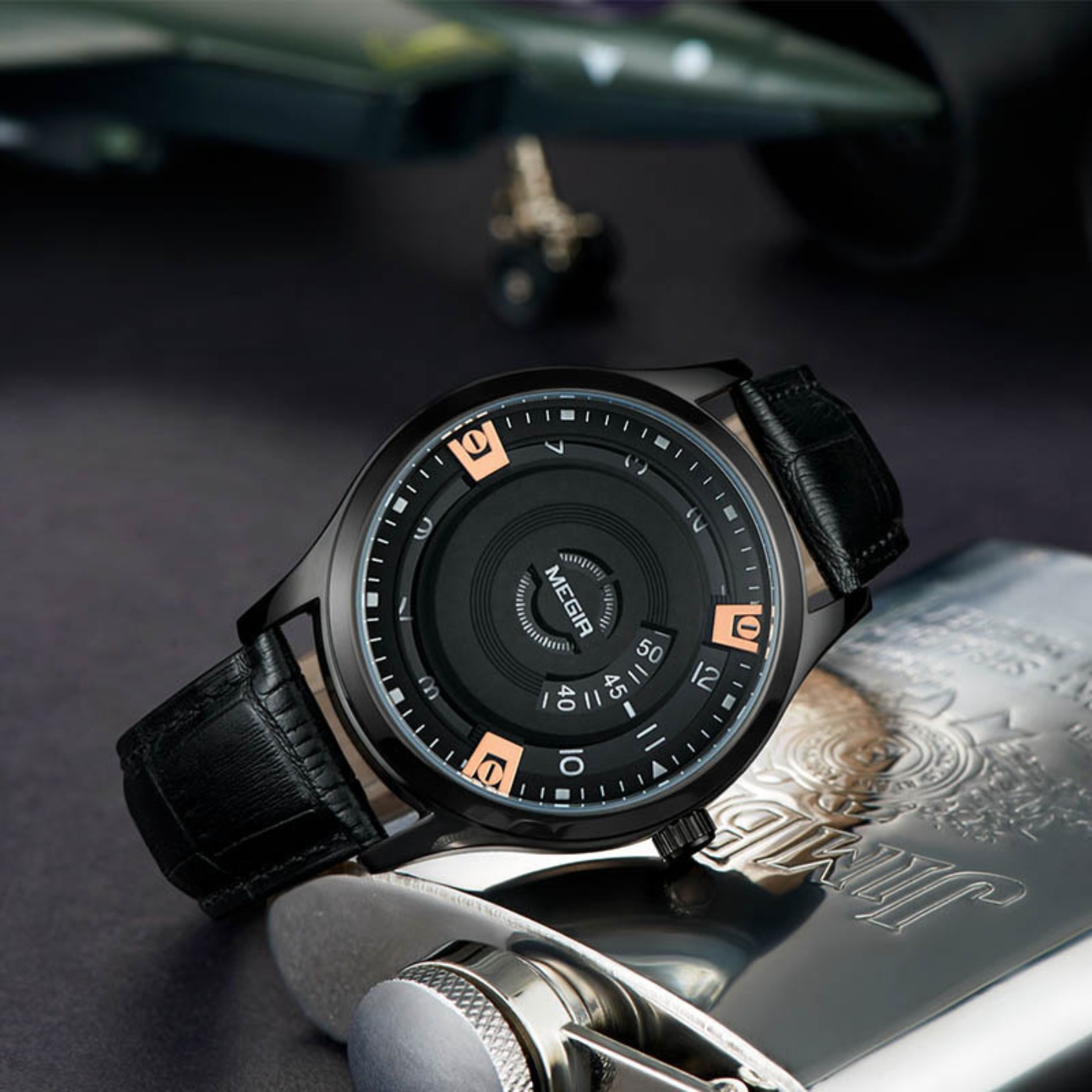 MEGIR Mannen Horloges Luxe Led - Leather Watch Strap recensie en prijs