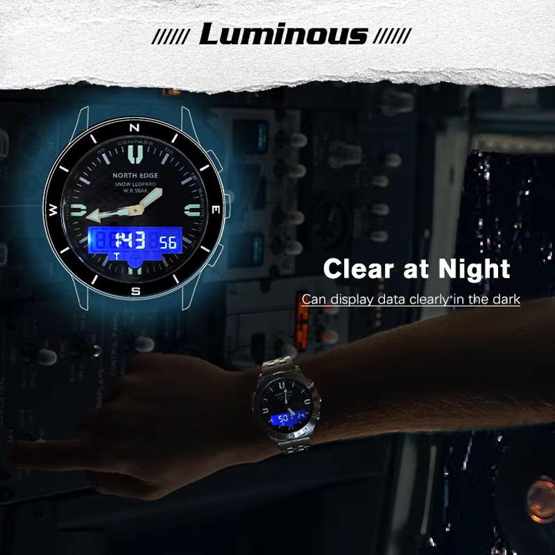 NORTH EDGE SNOW-LEOPARD Herenh - Solar Powered Watch recensie en prijs